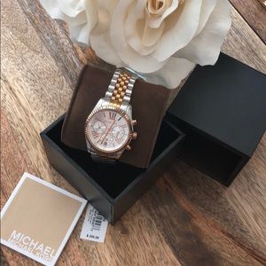 Michael Kors Lexington Chronograph Tri-Tone Watch